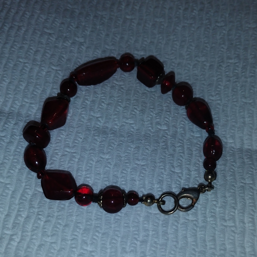 Silver And Ruby Vintage Bracelet - image 4